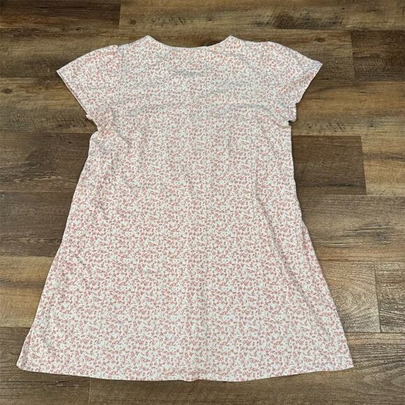 Aria Collection Floral Pink Nightgown Sleepshirt M Ribbon Trim Lace Accent READ - Picture 2 of 8